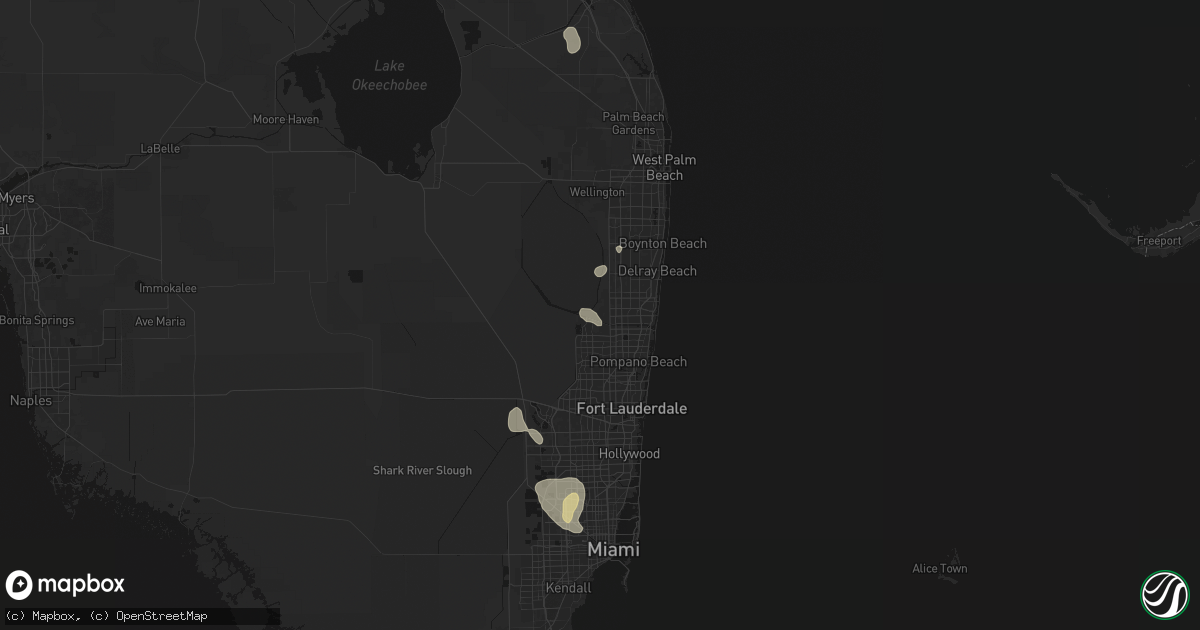 Hail map in Boca Raton, FL on September 7, 2026