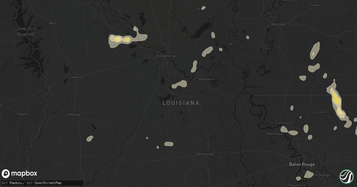 Hail map in Cheneyville, LA on September 7, 2026