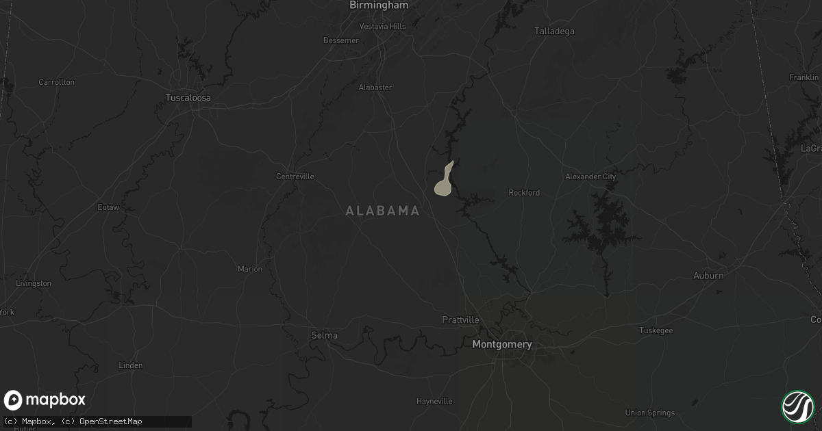 Hail map in Clanton, AL on September 7, 2026