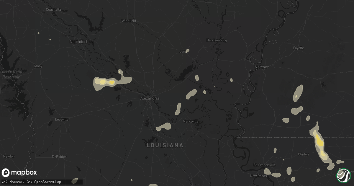 Hail map in Deville, LA on September 7, 2026