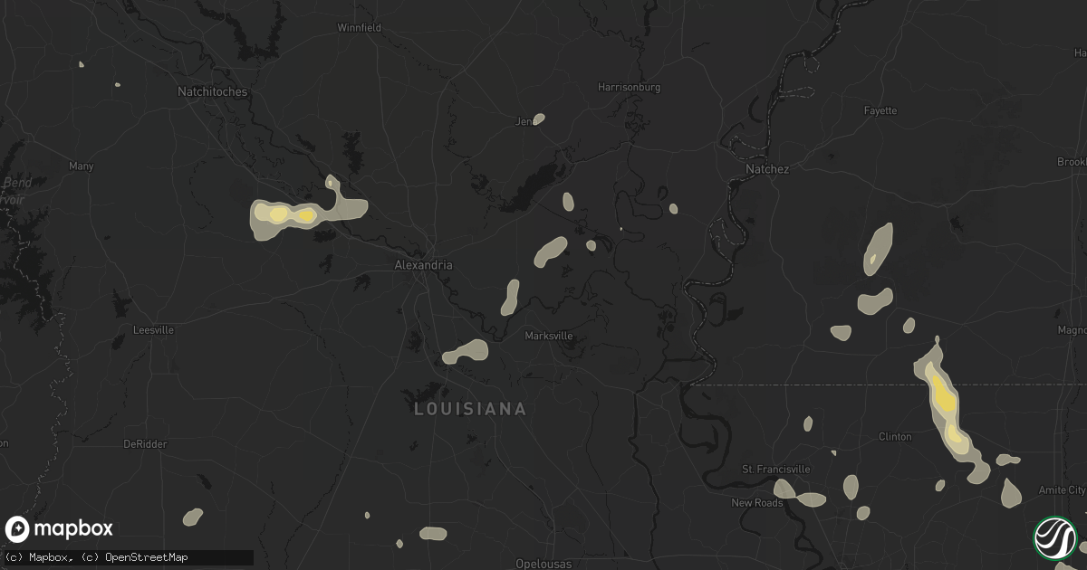 Hail map in Effie, LA on September 7, 2026