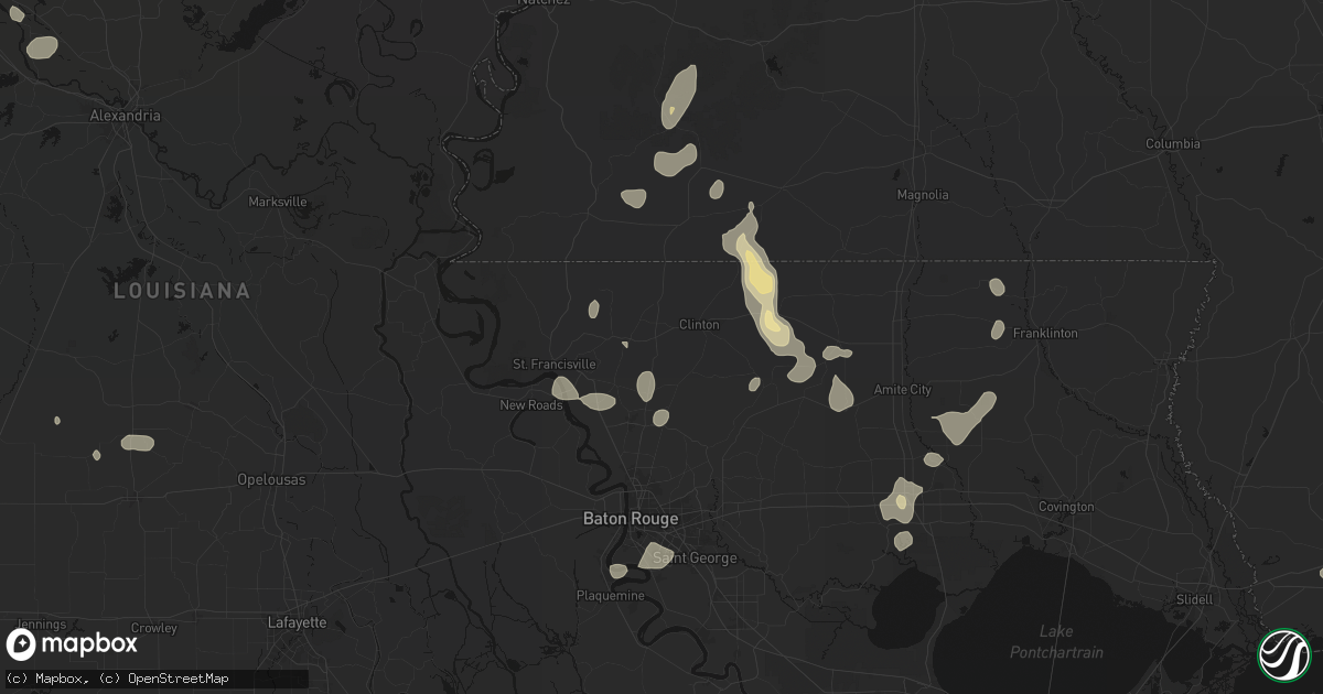 Hail map in Ethel, LA on September 7, 2026