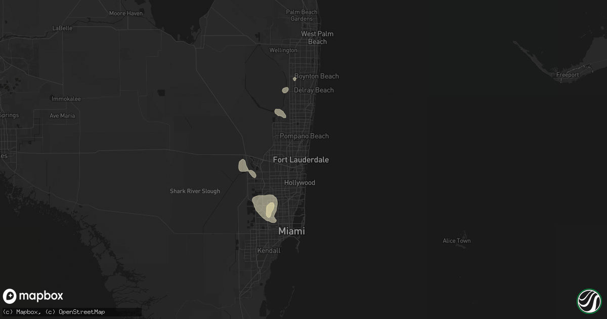 Hail map in Fort Lauderdale, FL on September 7, 2026