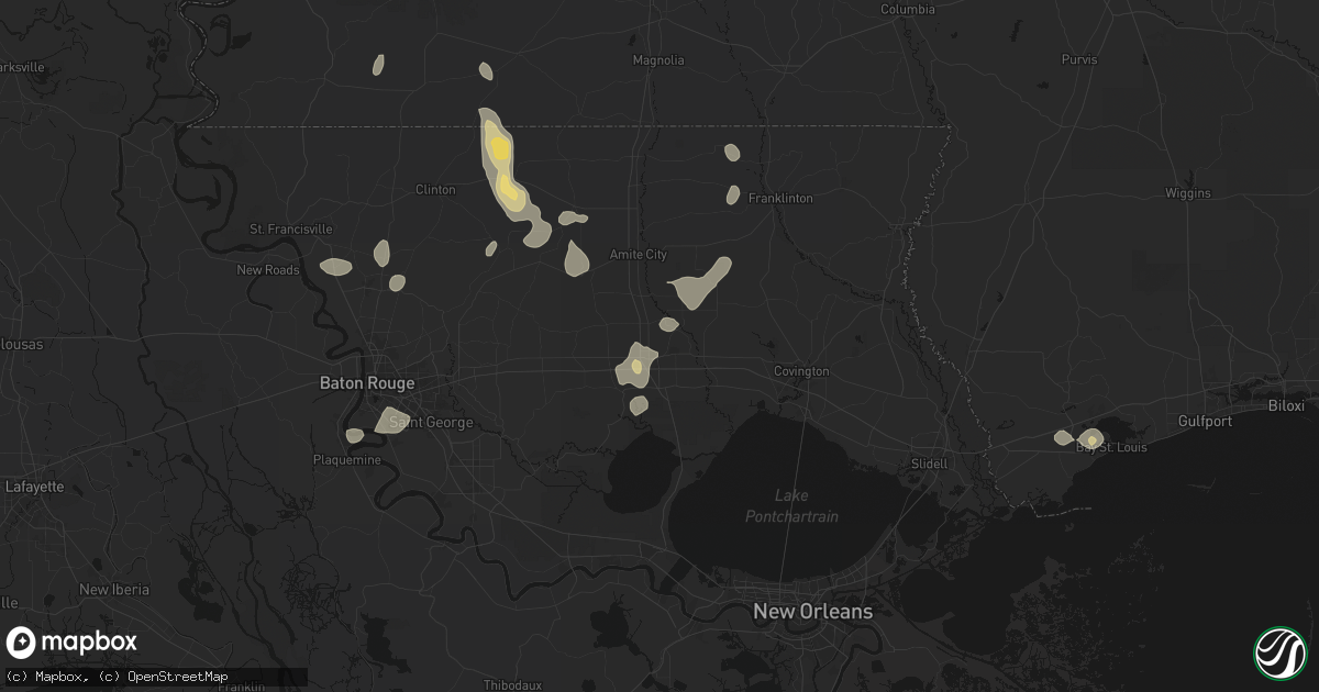 Hail map in Hammond, LA on September 7, 2026