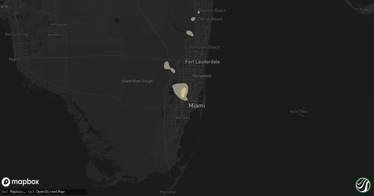 Hail map in Hialeah, FL on September 7, 2026
