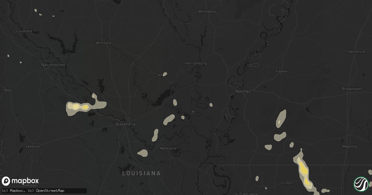 Hail map in Jonesville, LA on September 7, 2026