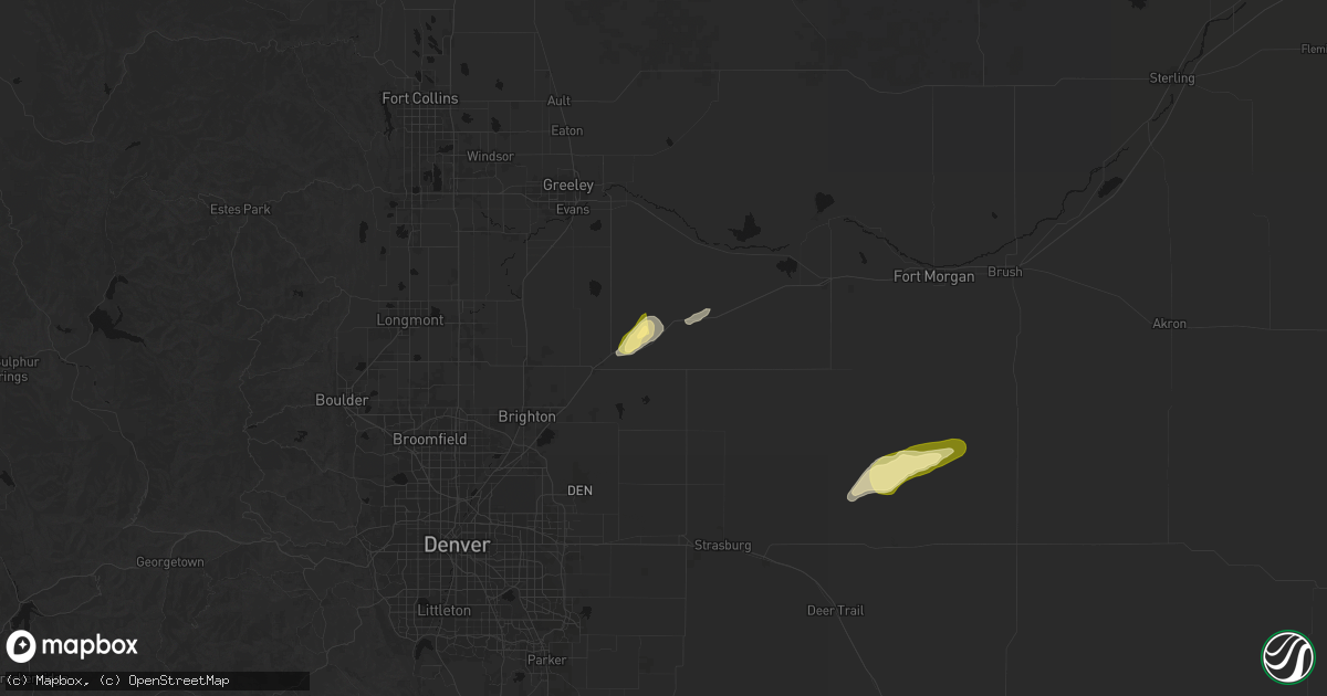Hail map in Keenesburg, CO on September 7, 2026