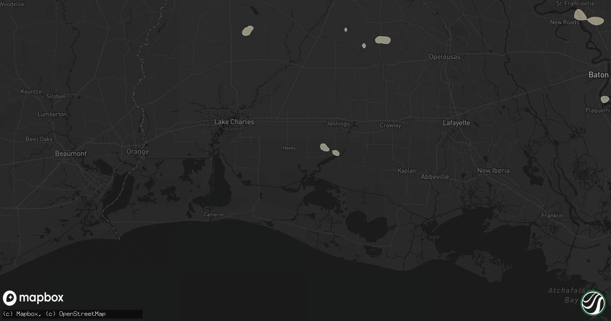 Hail map in Lake Arthur, LA on September 7, 2026