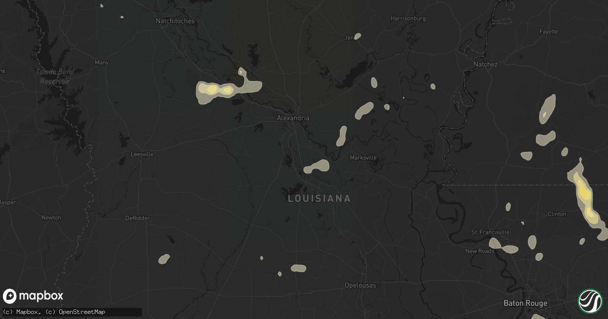 Hail map in Lecompte, LA on September 7, 2026