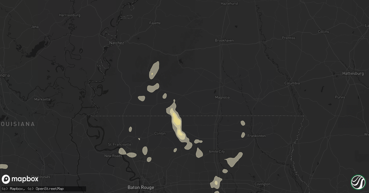 Hail map in Liberty, MS on September 7, 2026