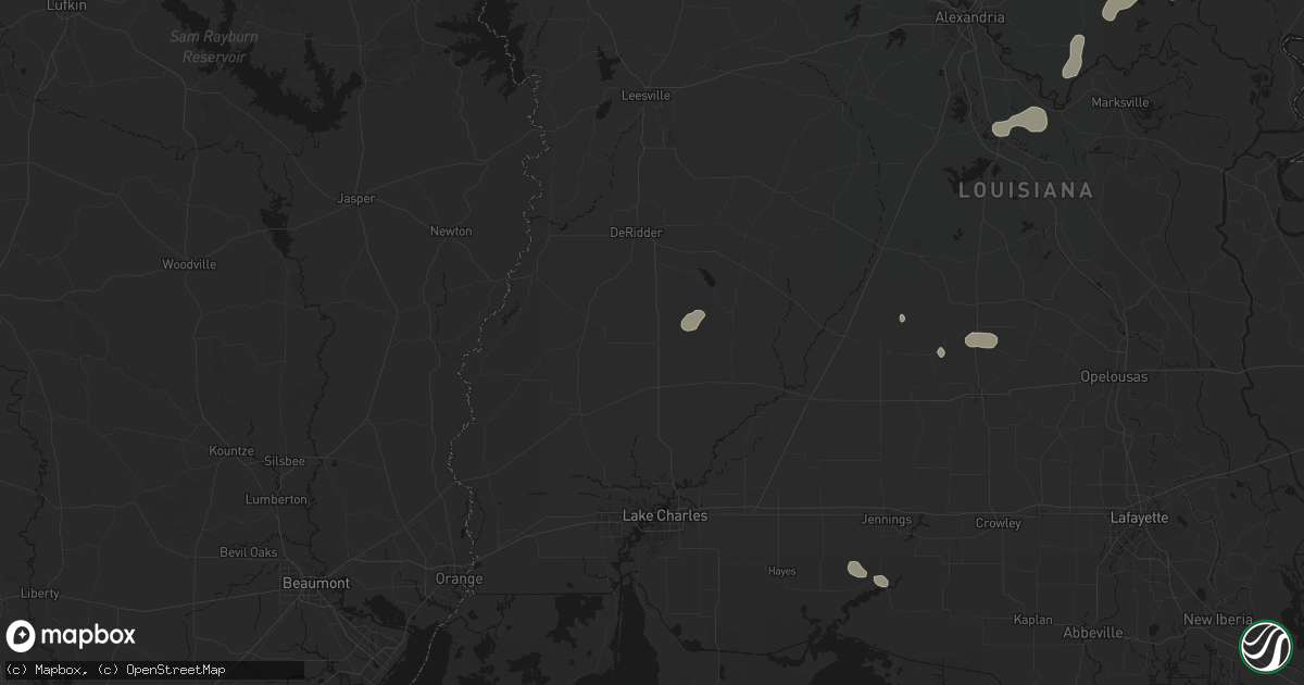 Hail map in Longville, LA on September 7, 2026