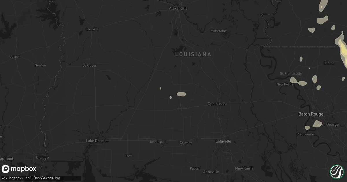 Hail map in Mamou, LA on September 7, 2026