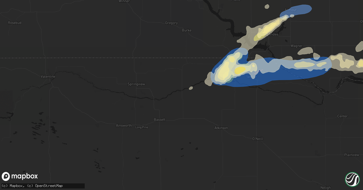 Hail map in Newport, NE on September 7, 2026