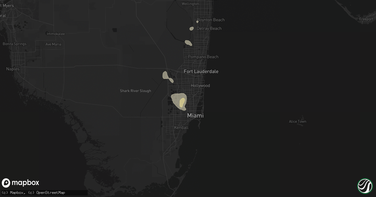 Hail map in Opa Locka, FL on September 7, 2026