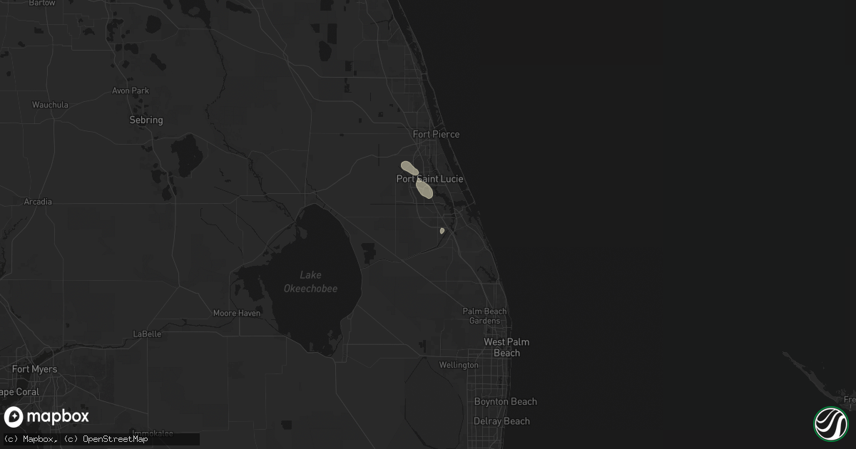 Hail map in Palm City, FL on September 7, 2026