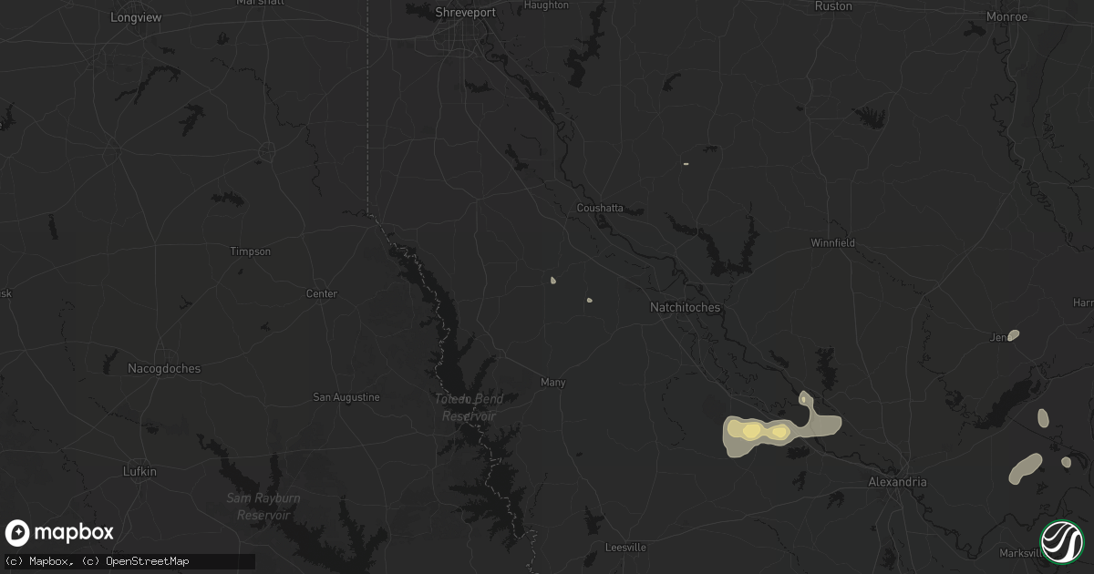 Hail map in Pleasant Hill, LA on September 7, 2026