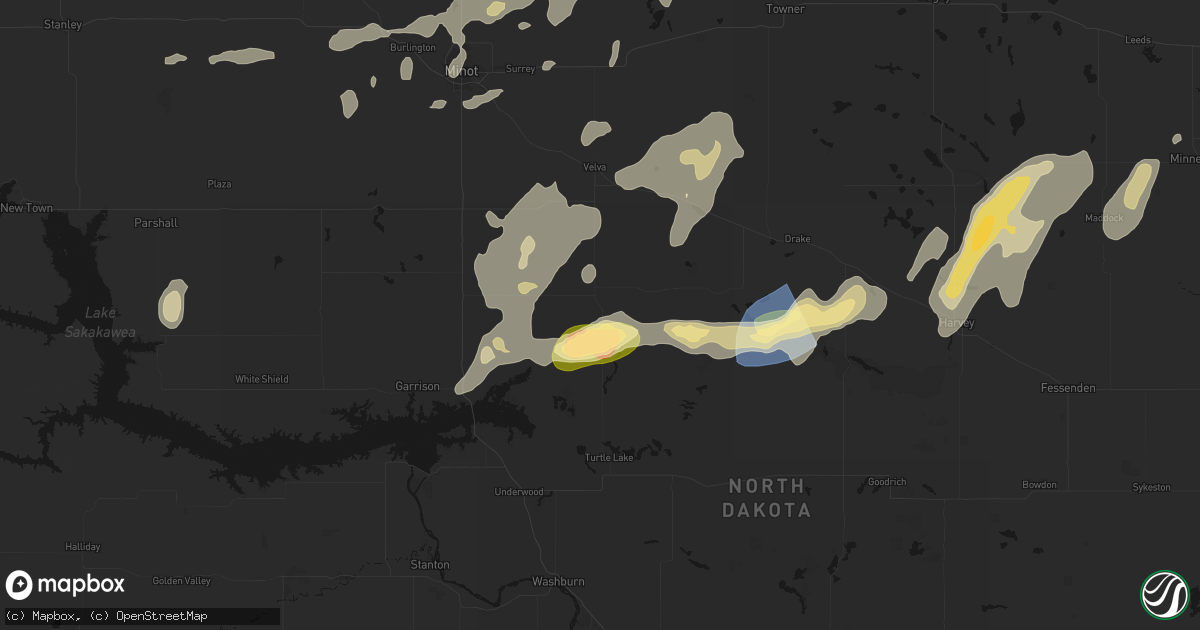 Hail map in Ruso, ND on September 7, 2026