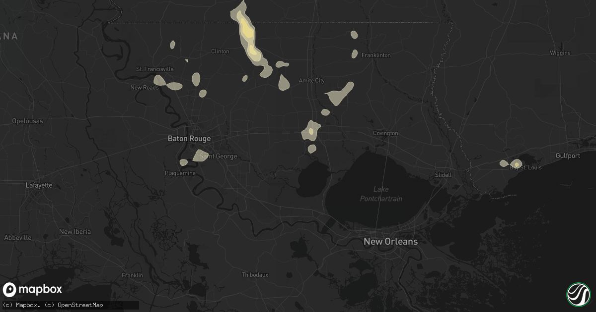 Hail map in Springfield, LA on September 7, 2026