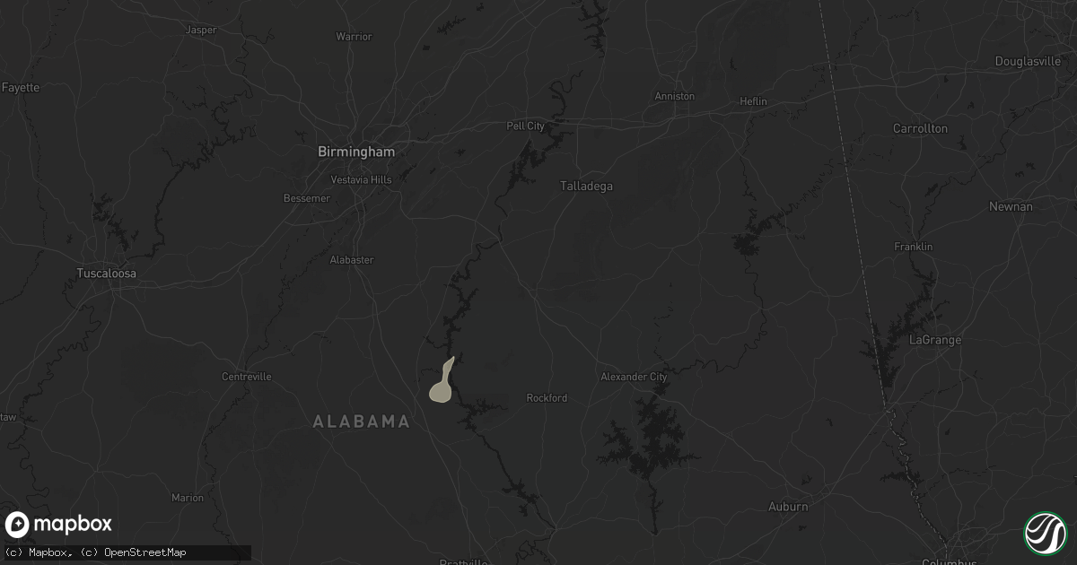 Hail map in Sylacauga, AL on September 7, 2026