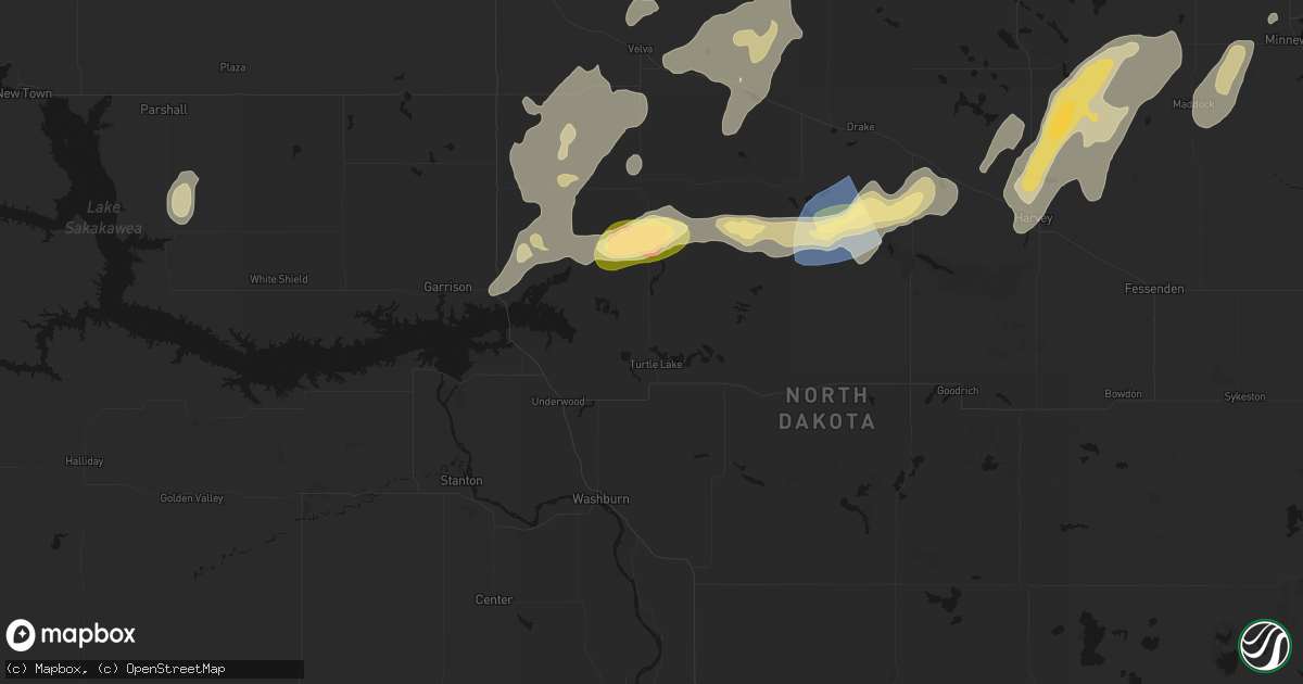 Hail map in Turtle Lake, ND on September 7, 2026