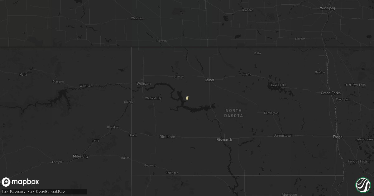 Hail map on September 7, 2026