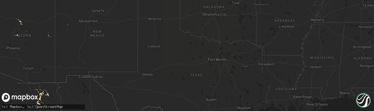 Hail map on September 8, 2011