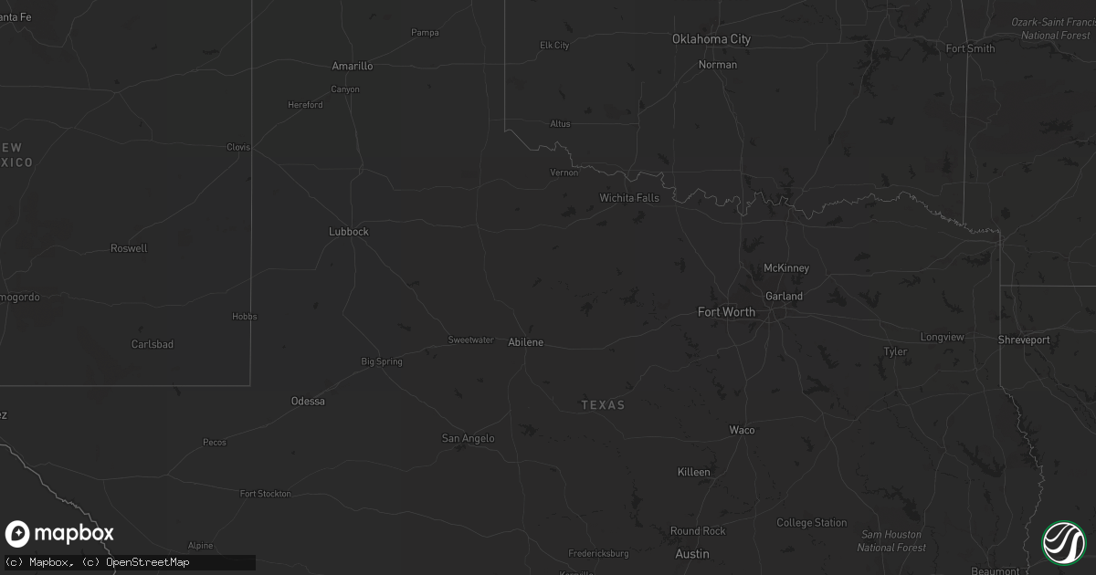Hail map on September 8, 2011