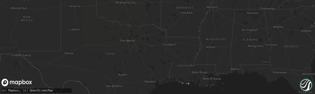 Hail map on September 8, 2012