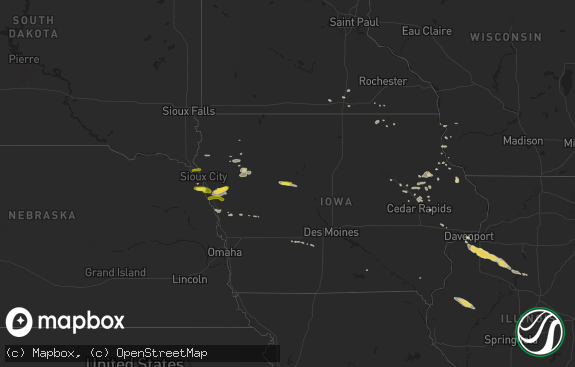 Hail map preview on 09-08-2014