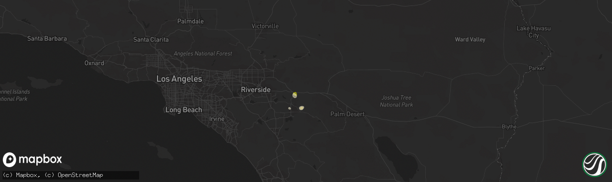 Hail map in Banning, CA on September 8, 2015