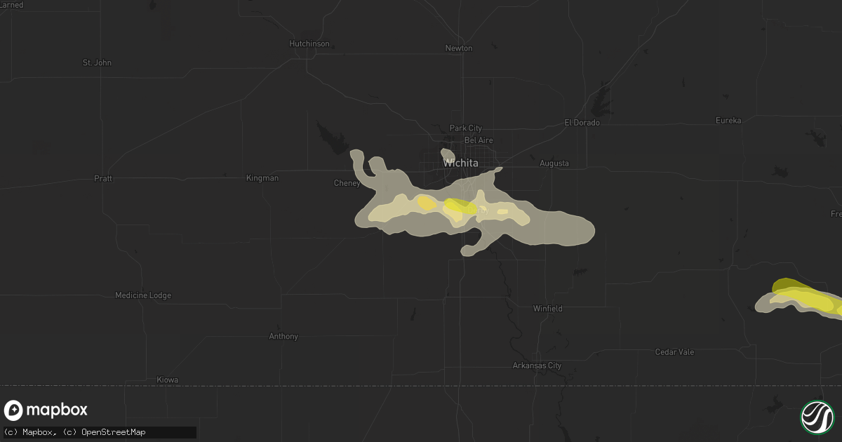 Hail map in Clearwater, KS on September 8, 2016