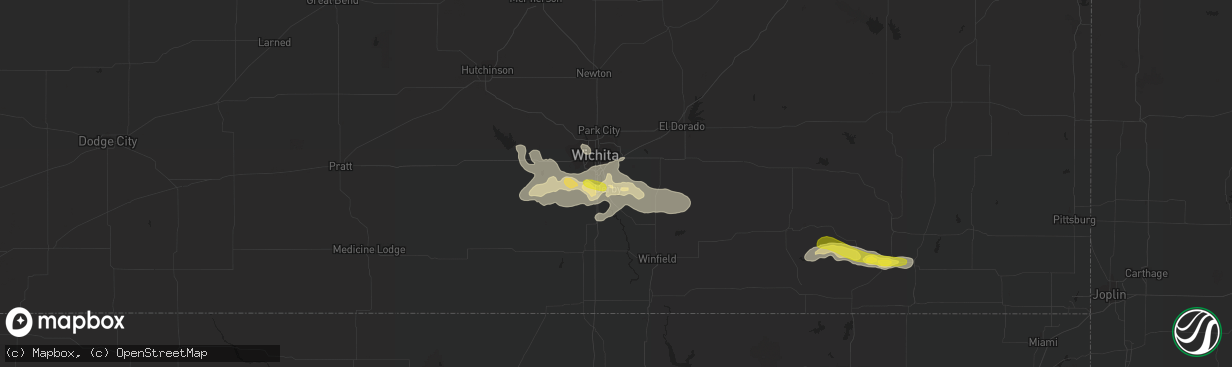 Hail map in Derby, KS on September 8, 2016