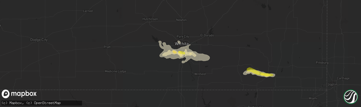 Hail map in Haysville, KS on September 8, 2016