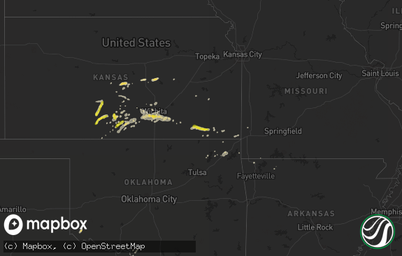 Hail map preview on 09-08-2016