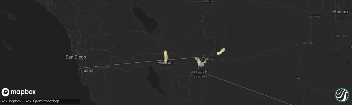 Hail map in Holtville, CA on September 8, 2017