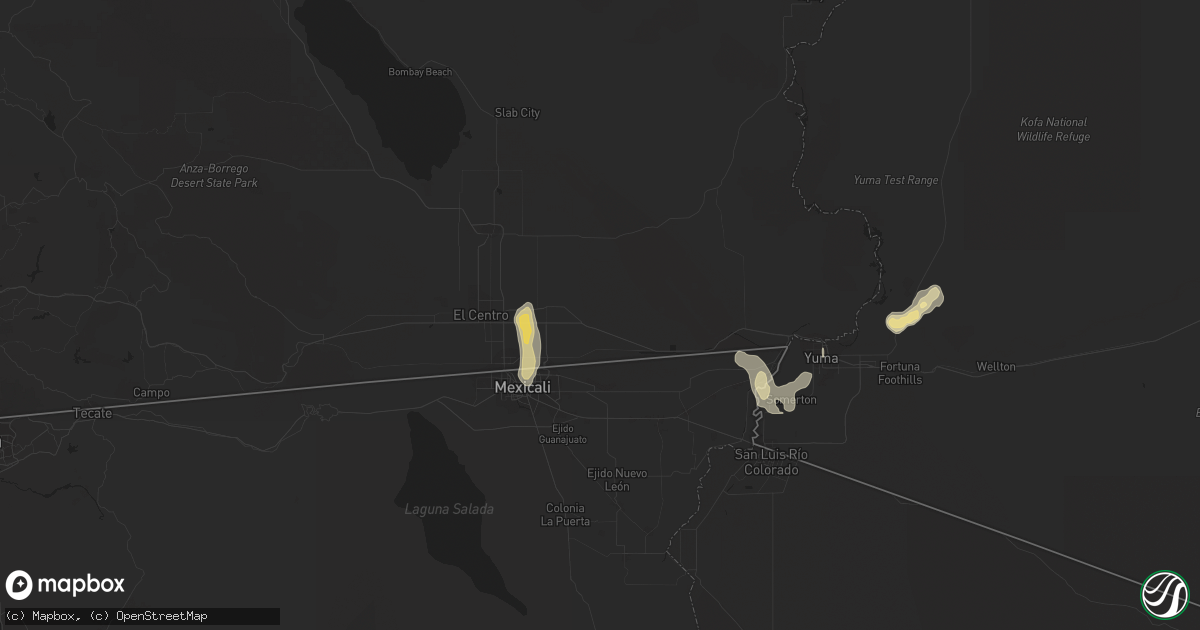 Hail map in Holtville, CA on September 8, 2017