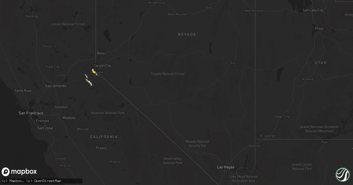 Hail map in Nevada on September 8, 2017