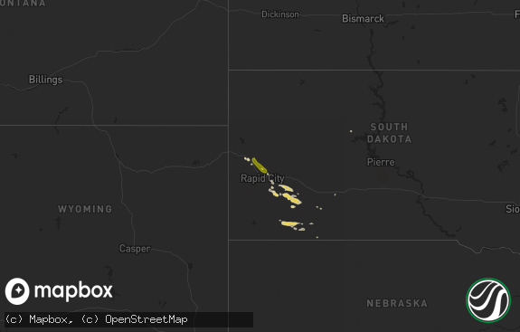 Hail map preview on 09-08-2017