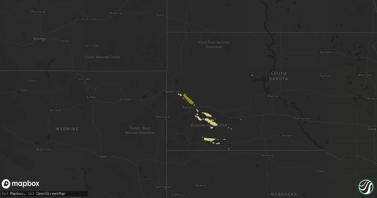 Hail map on September 8, 2017