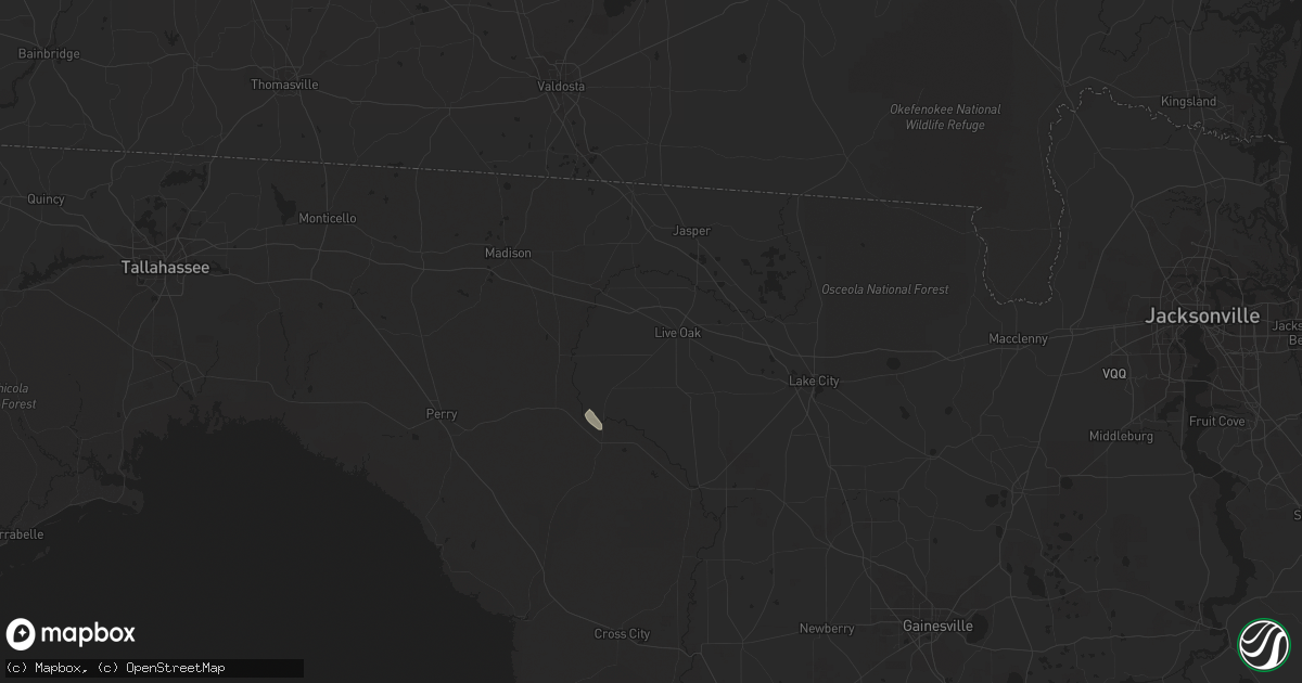Hail map in Live Oak, FL on September 8, 2018