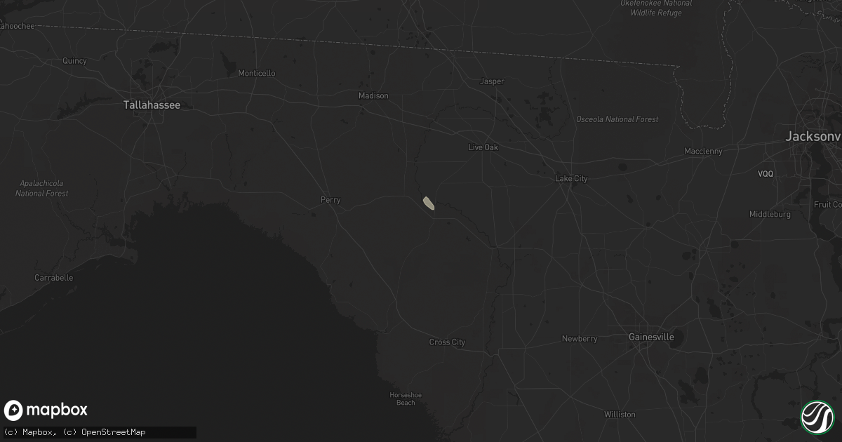 Hail map in Mayo, FL on September 8, 2018