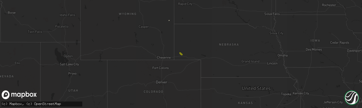 Hail map on September 8, 2018