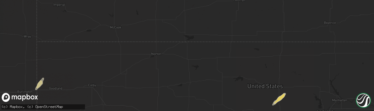 Hail map in Bennett, CO on September 8, 2019