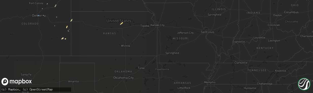 Hail map in Colorado on September 8, 2019