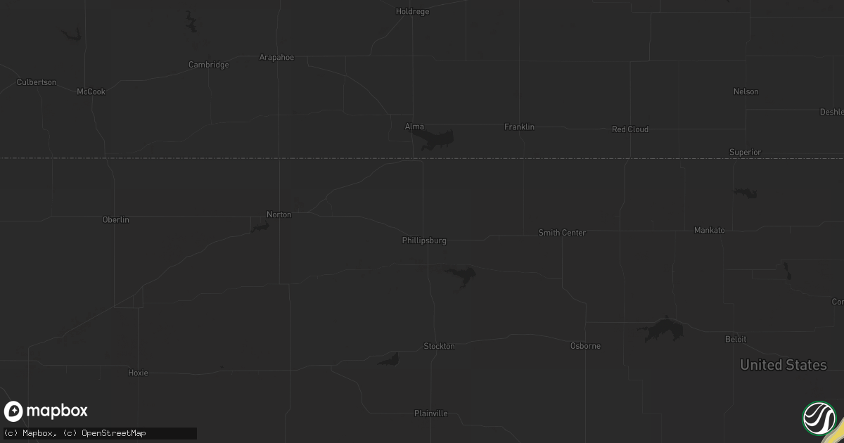 Hail map in Kanorado, KS on September 8, 2019