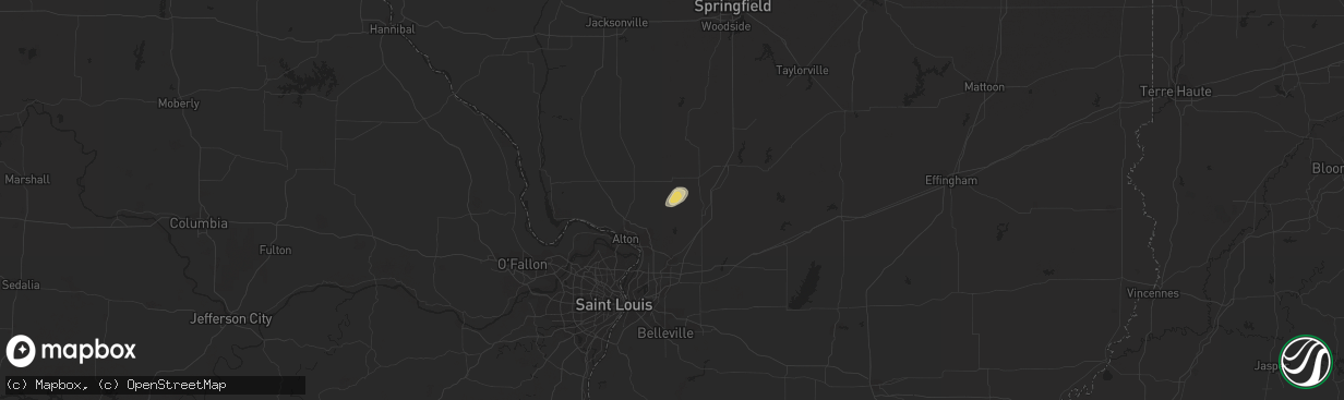 Hail map in Bunker Hill, IL on September 8, 2020