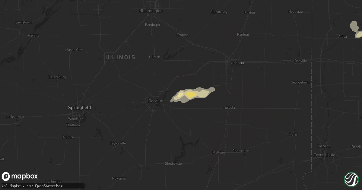 Hail map in Cerro Gordo, IL on September 8, 2020