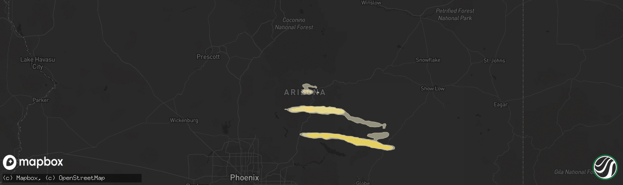 Hail map in Payson, AZ on September 8, 2020