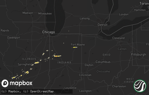 Hail map preview on 09-08-2020