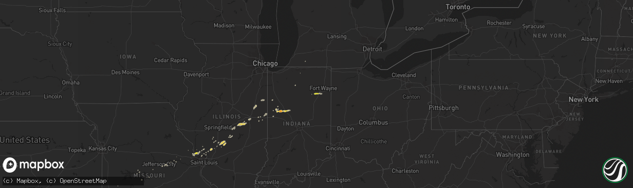 Hail map on September 8, 2020